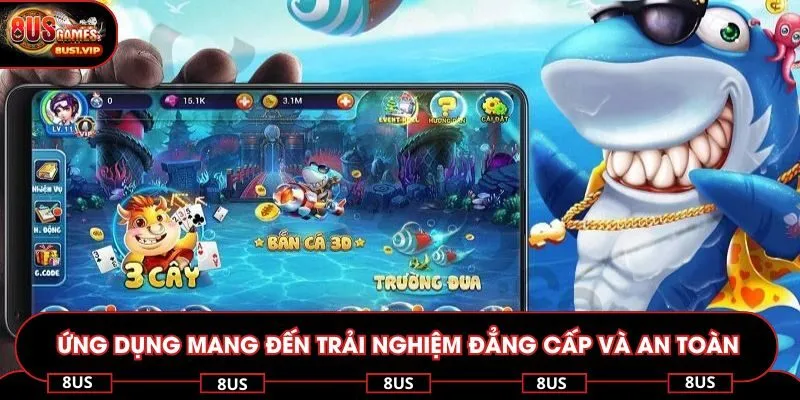 Trải nghiệm giao diện trên app 8US với tốc độ mượt